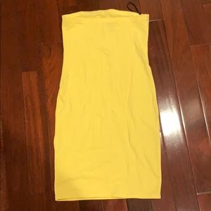Yellow tube dress
